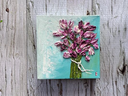 Original Tulip Oil Painting On Canvas, Tulip Lover Gift