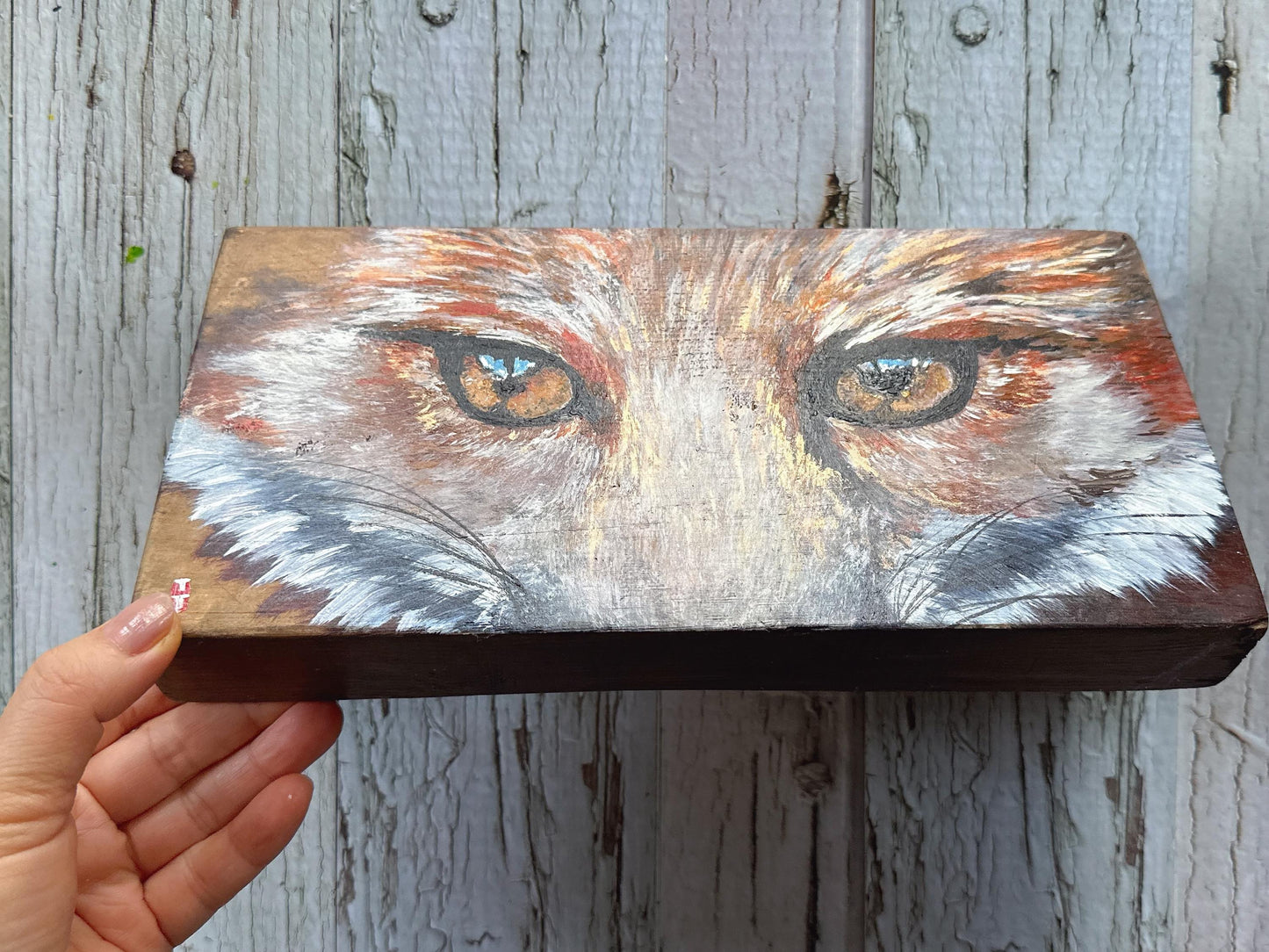 Fox Painting on Wood, Cabin decor, Cabin wall decor, Cottage decor, Farmhouse decor, Fox lover gift, Woodland wall decor, Woodland art