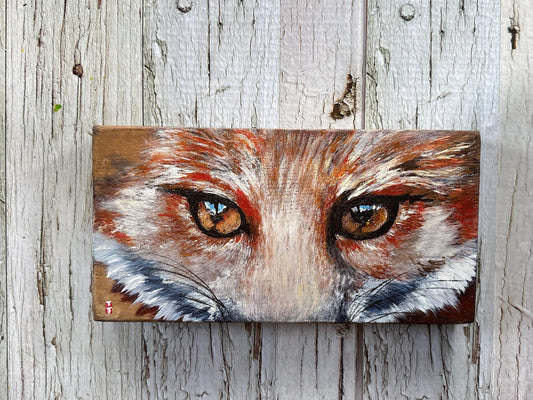 Fox Painting on Wood, Cabin decor, Cabin wall decor, Cottage decor, Farmhouse decor, Fox lover gift, Woodland wall decor, Woodland art