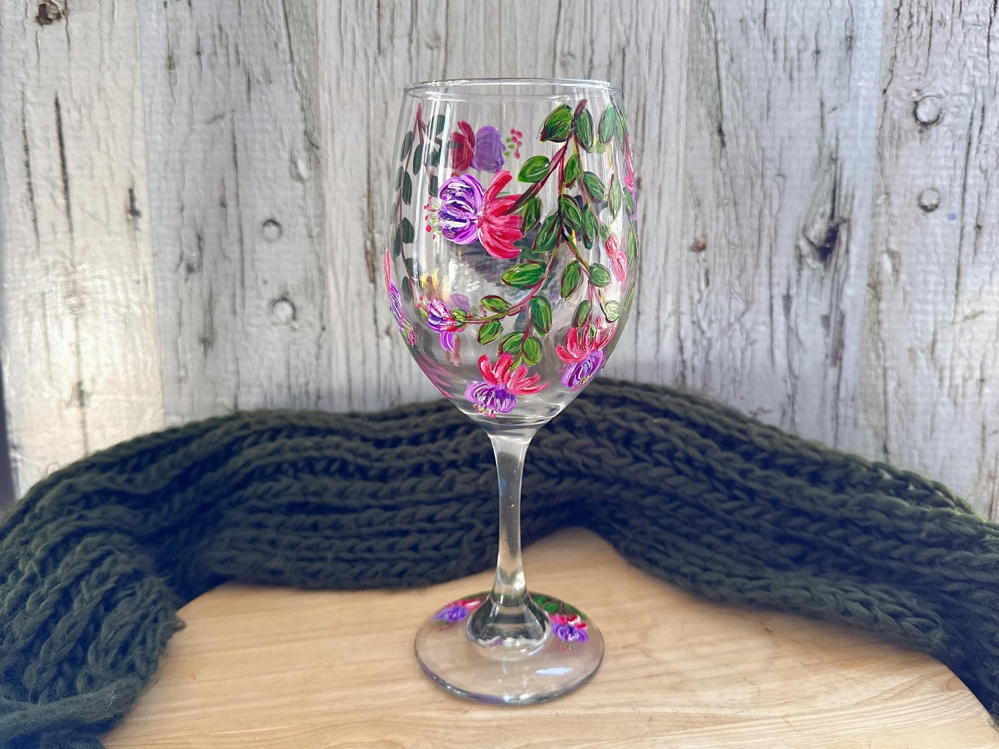 Hand Painted Hummingbird Wine Glass: Personalized Bird Lover Gift