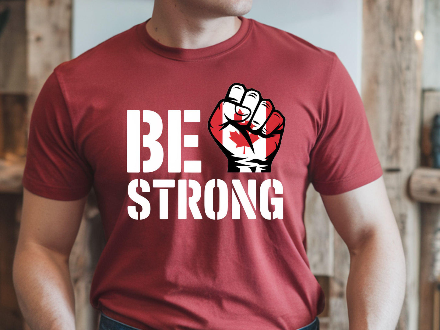 Digital Be Strong Canada Png, Strong Canada, Raised Fist, Canada Flag, Canadian Pride, Canada Gift, Canada Lover Gift