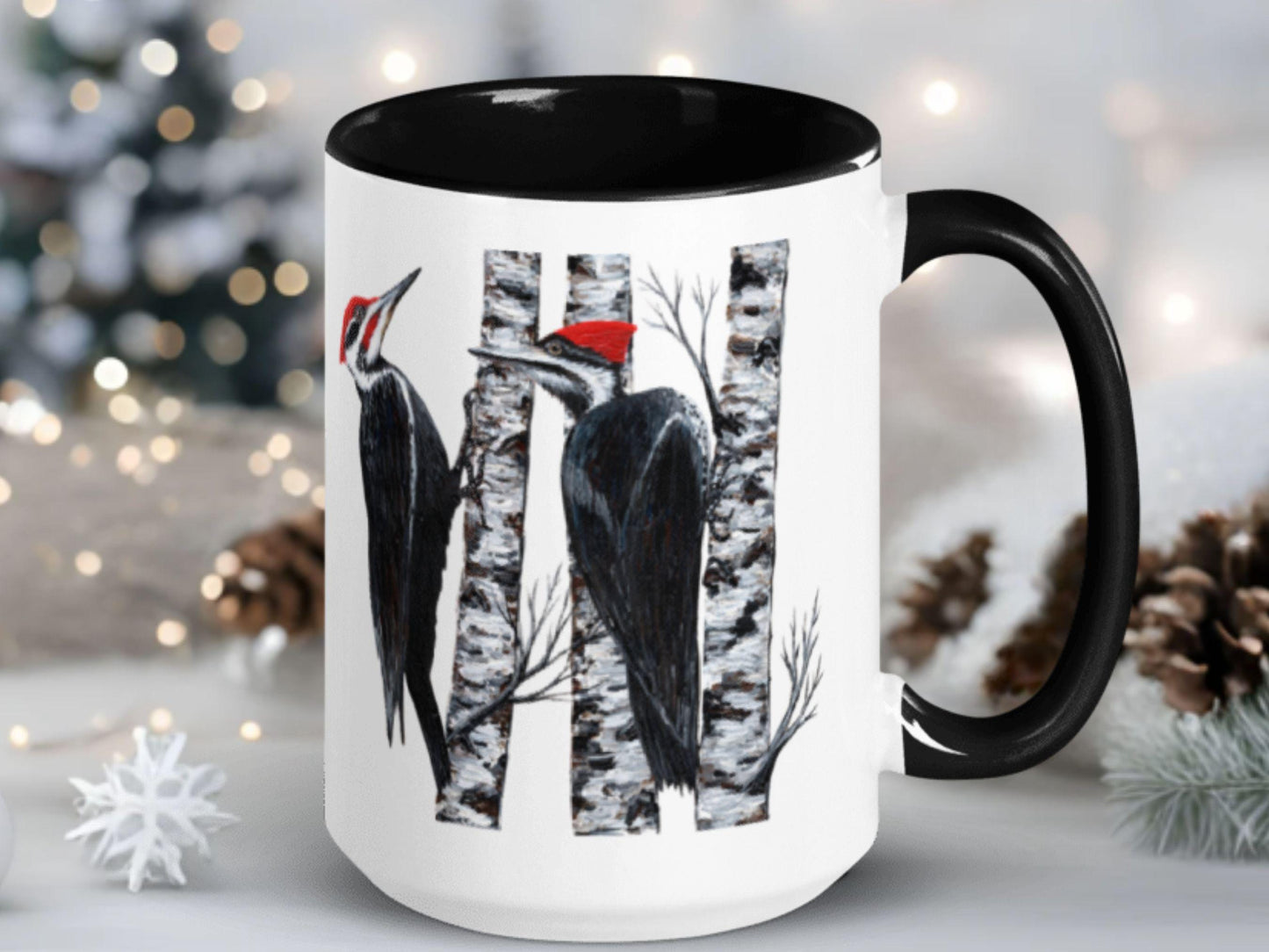 Personalized Pileated Woodpecker Mug: Bird Lover Gift, Woodpecker Bird, Mom, Dad, Grandma, Grandpa, Boss Gift