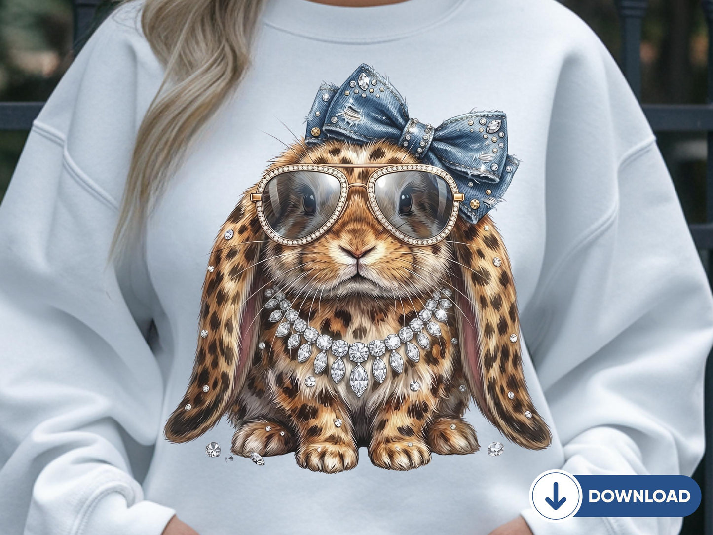 3 Leopard Bunny PNG, Bunny Lover T-Shirt, Cute Rabbit Graphic Tee Download, Coquette Leopard Bunny, Trendy Easter Bunny, Bunny Lover Gift