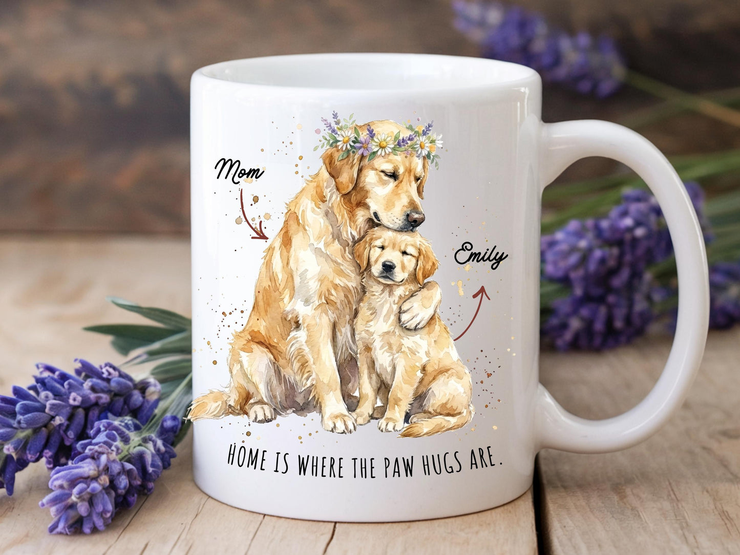 Personalized Golden Retriever Mom Mug
