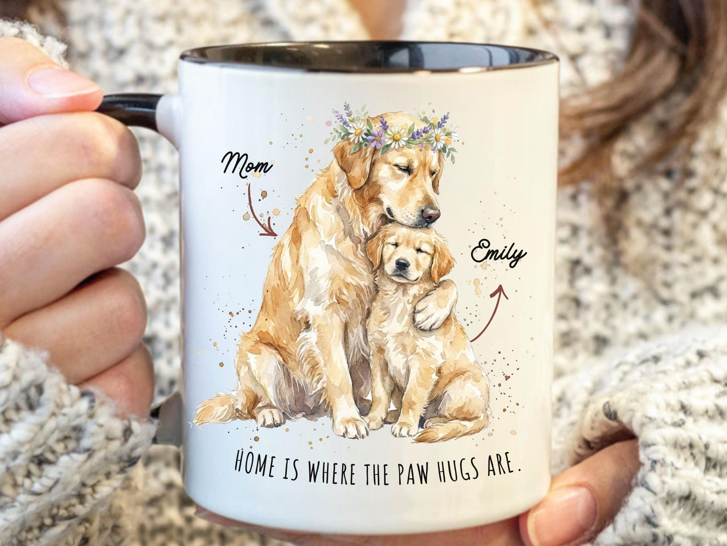 Personalized Golden Retriever Mom Mug