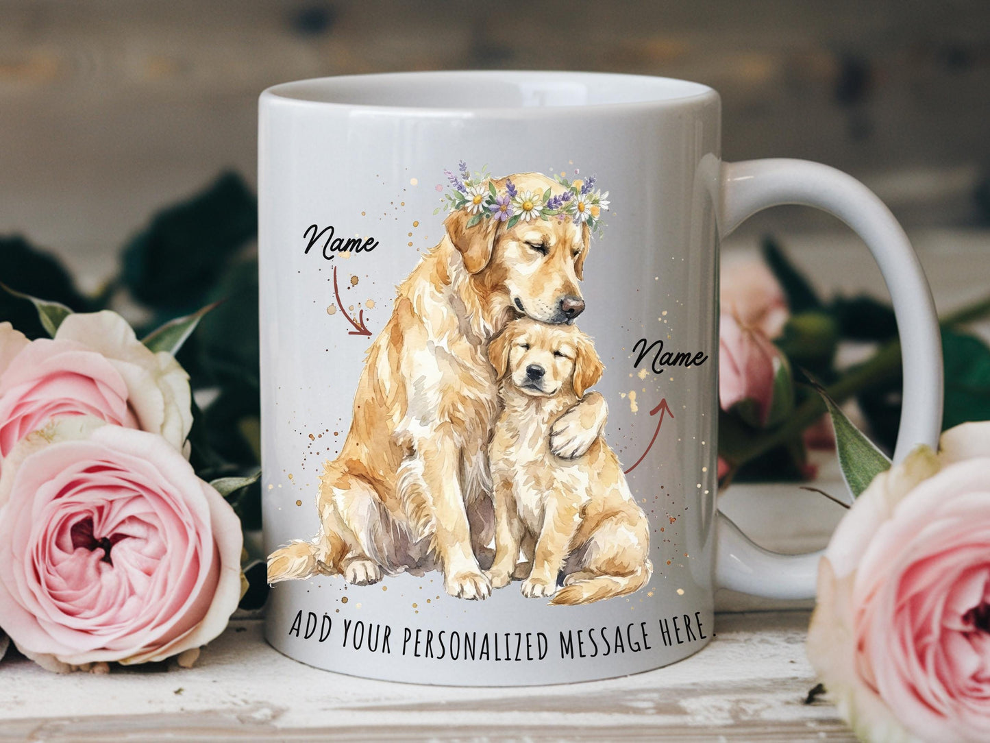 Personalized Golden Retriever Mom Mug