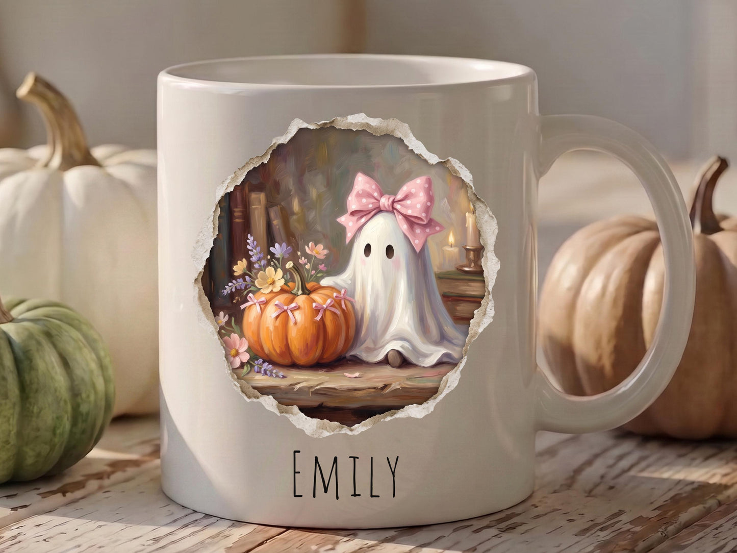 Cute Coquette Ghost Halloween Mug