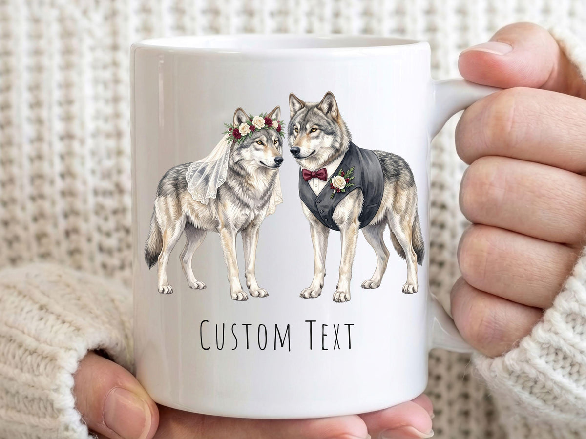 Timber Wolf Wedding Mug