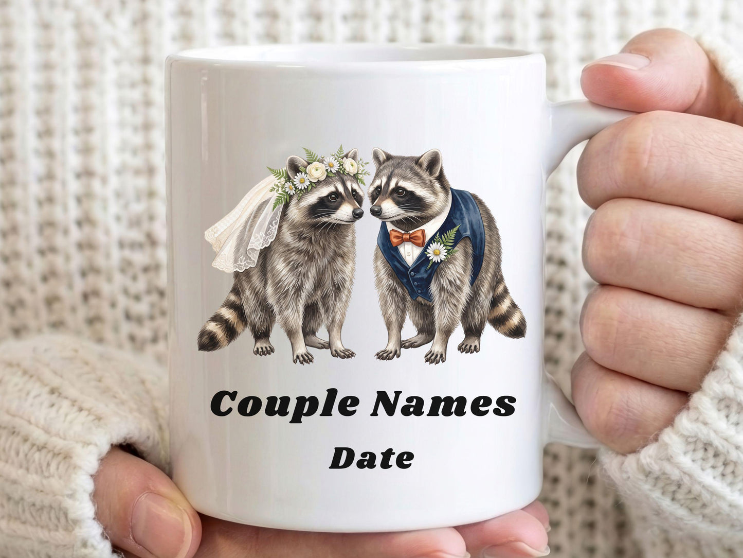 Trash Panda Raccoon Wedding Mug