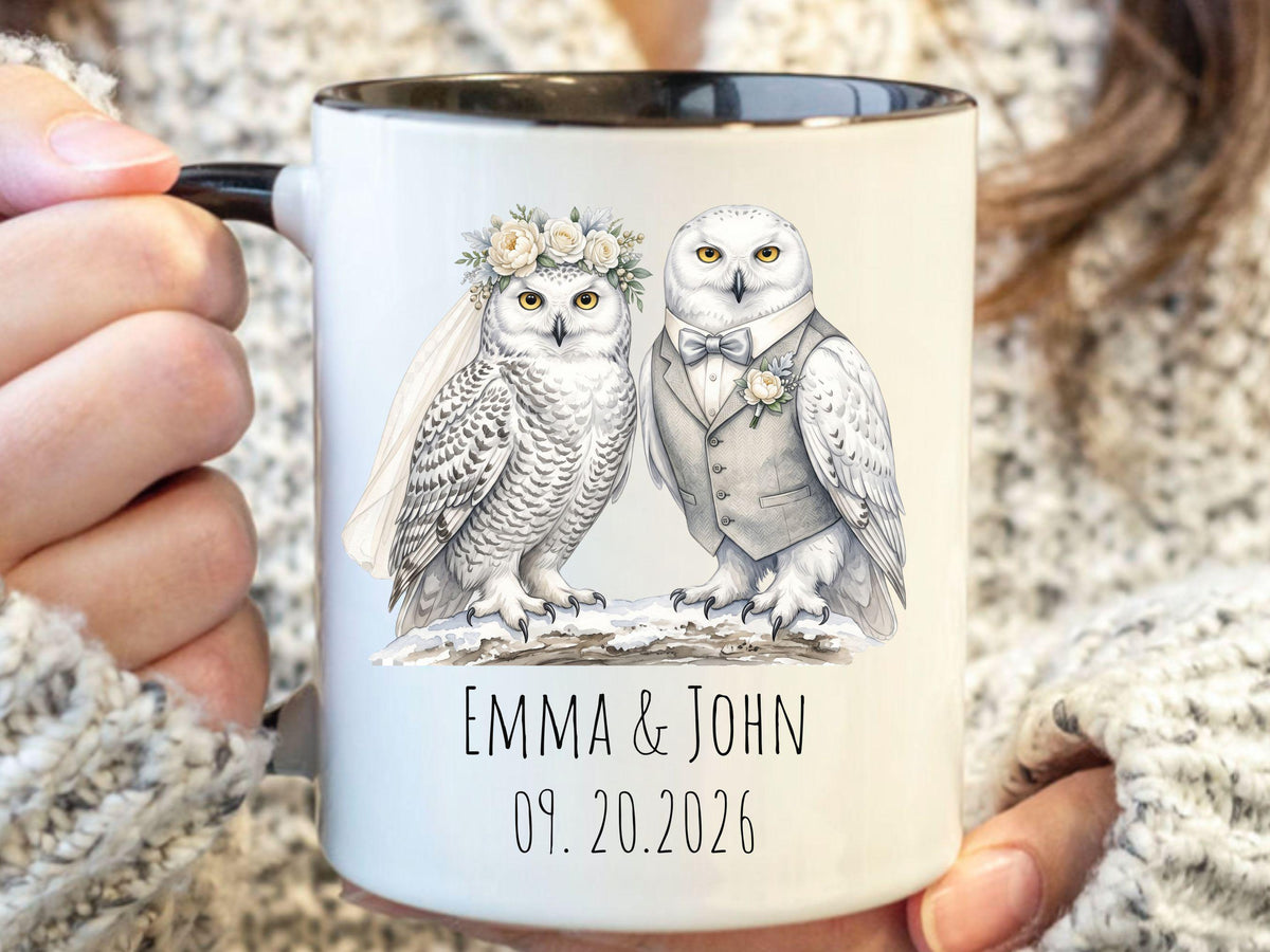 Snowy Owl Wedding Mug