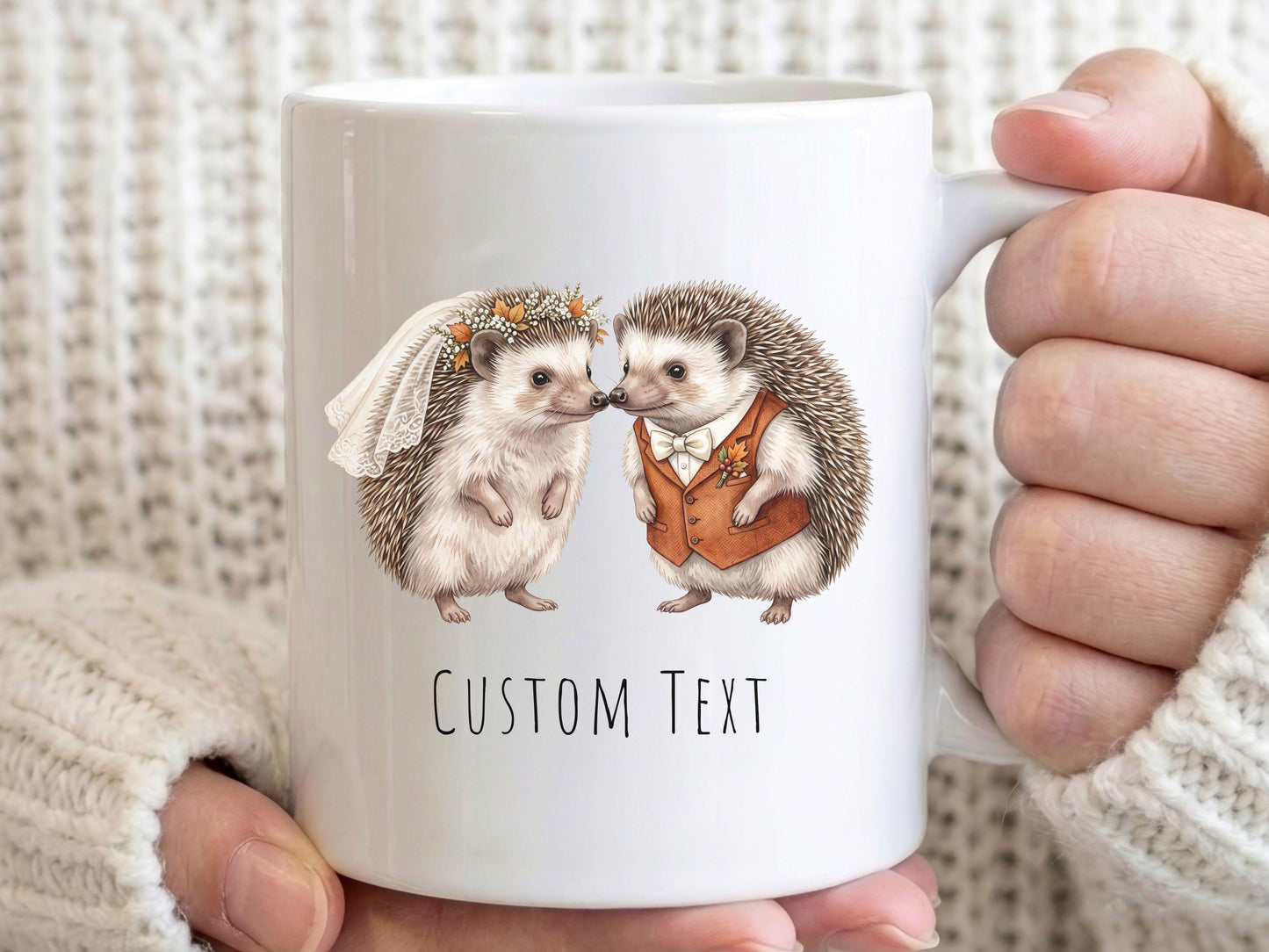 Personalized Hedgehog Wedding Mug