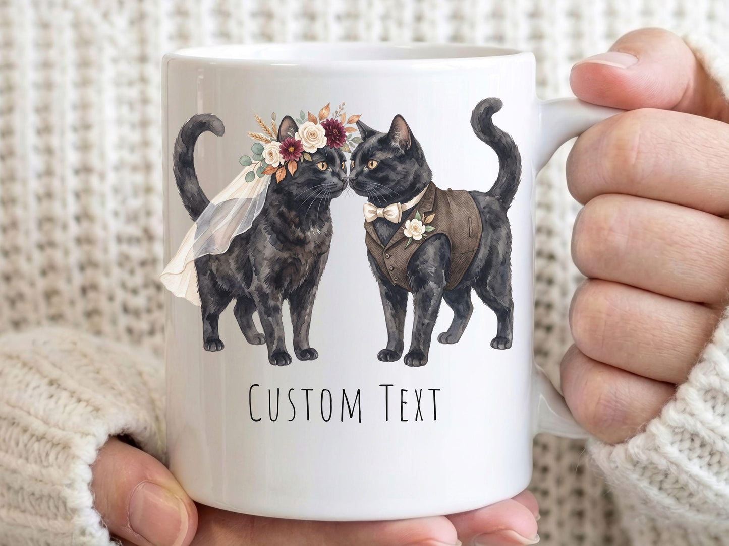 Personalized Cat Couple Wedding Mug