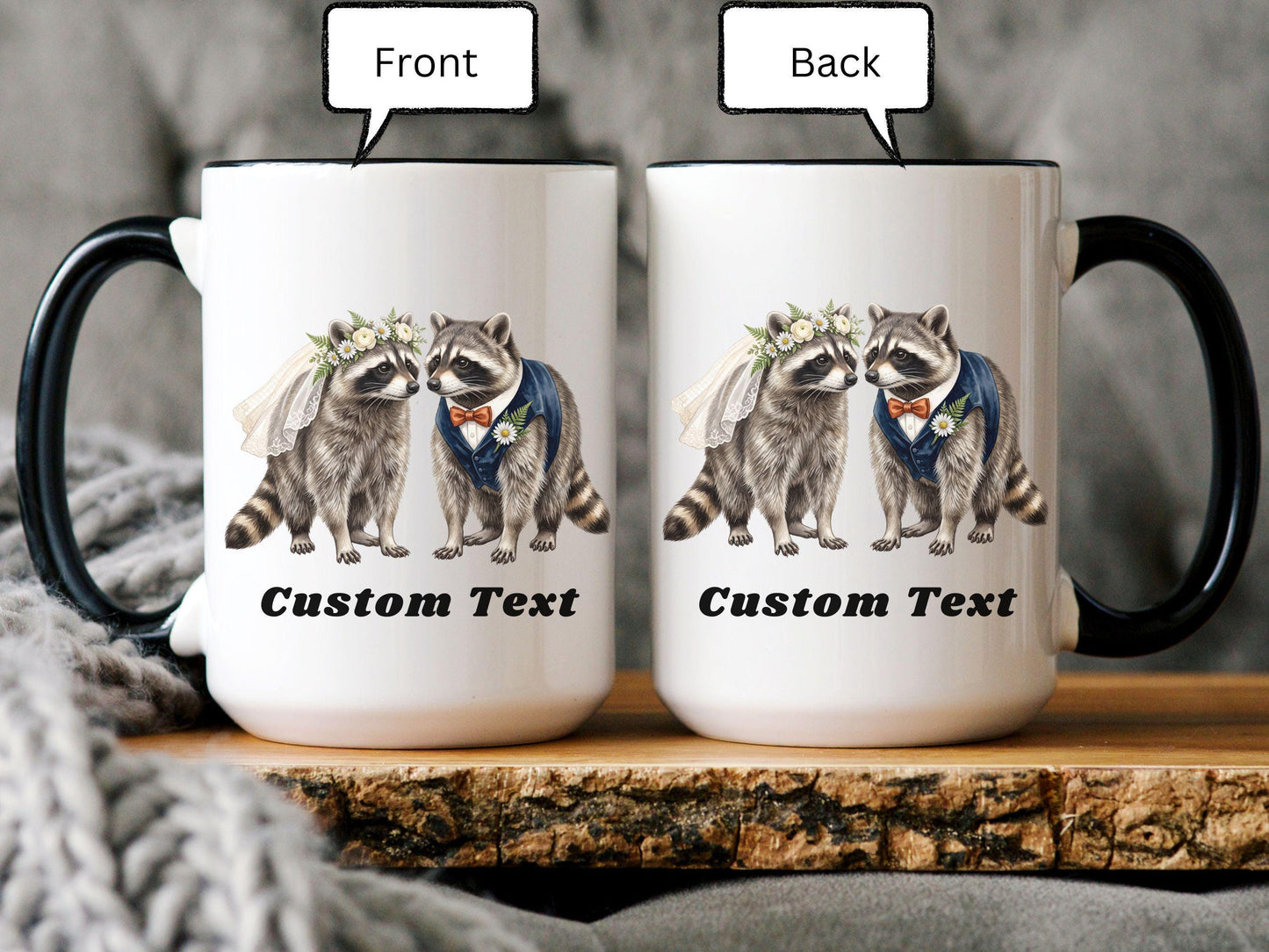 Trash Panda Raccoon Wedding Mug