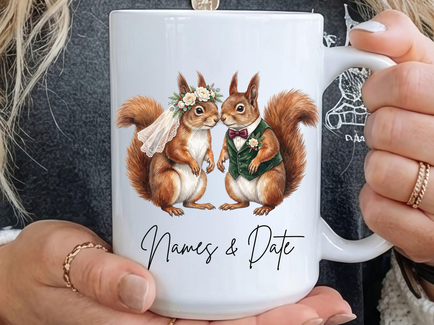 Personalized Squirrel Wedding Mug