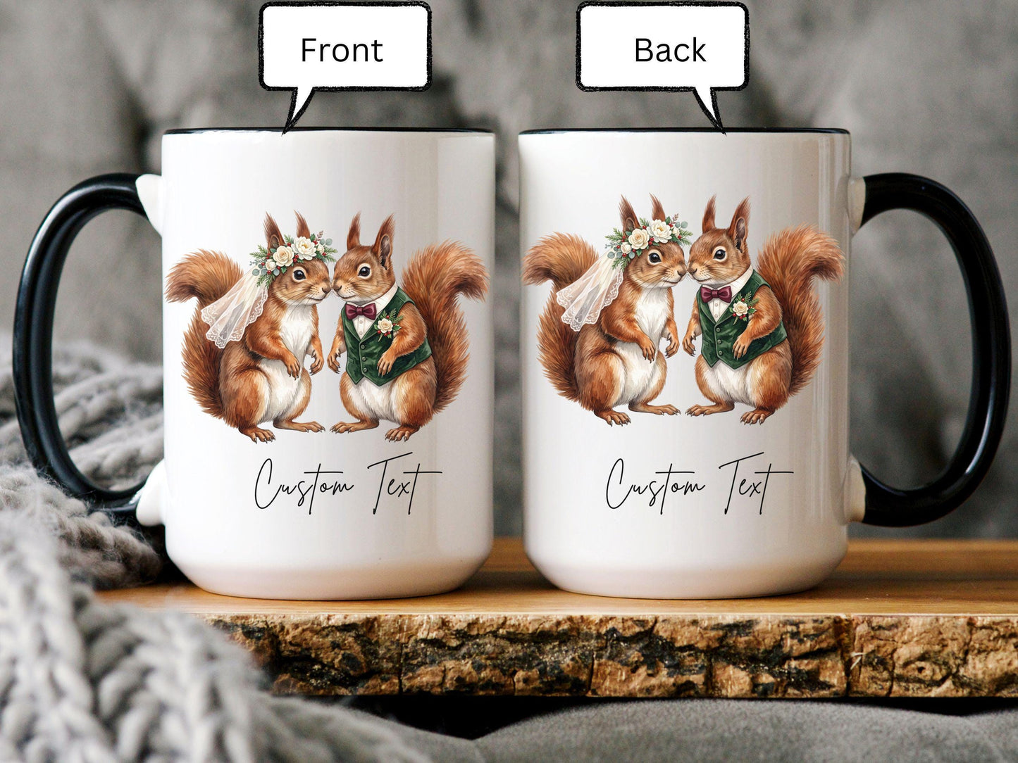 Personalized Squirrel Wedding Mug