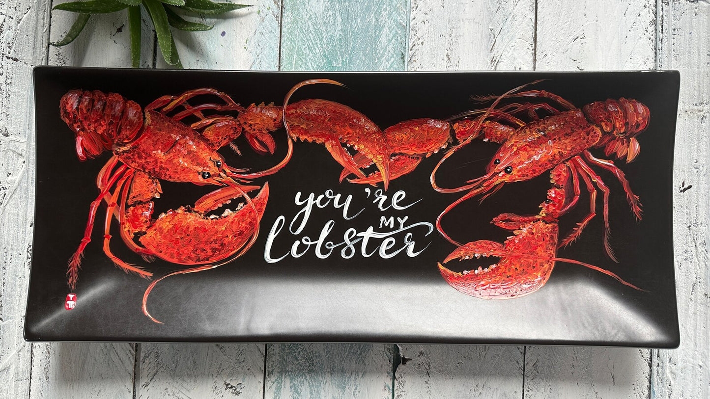 Hand Painted Lobster Display Plate