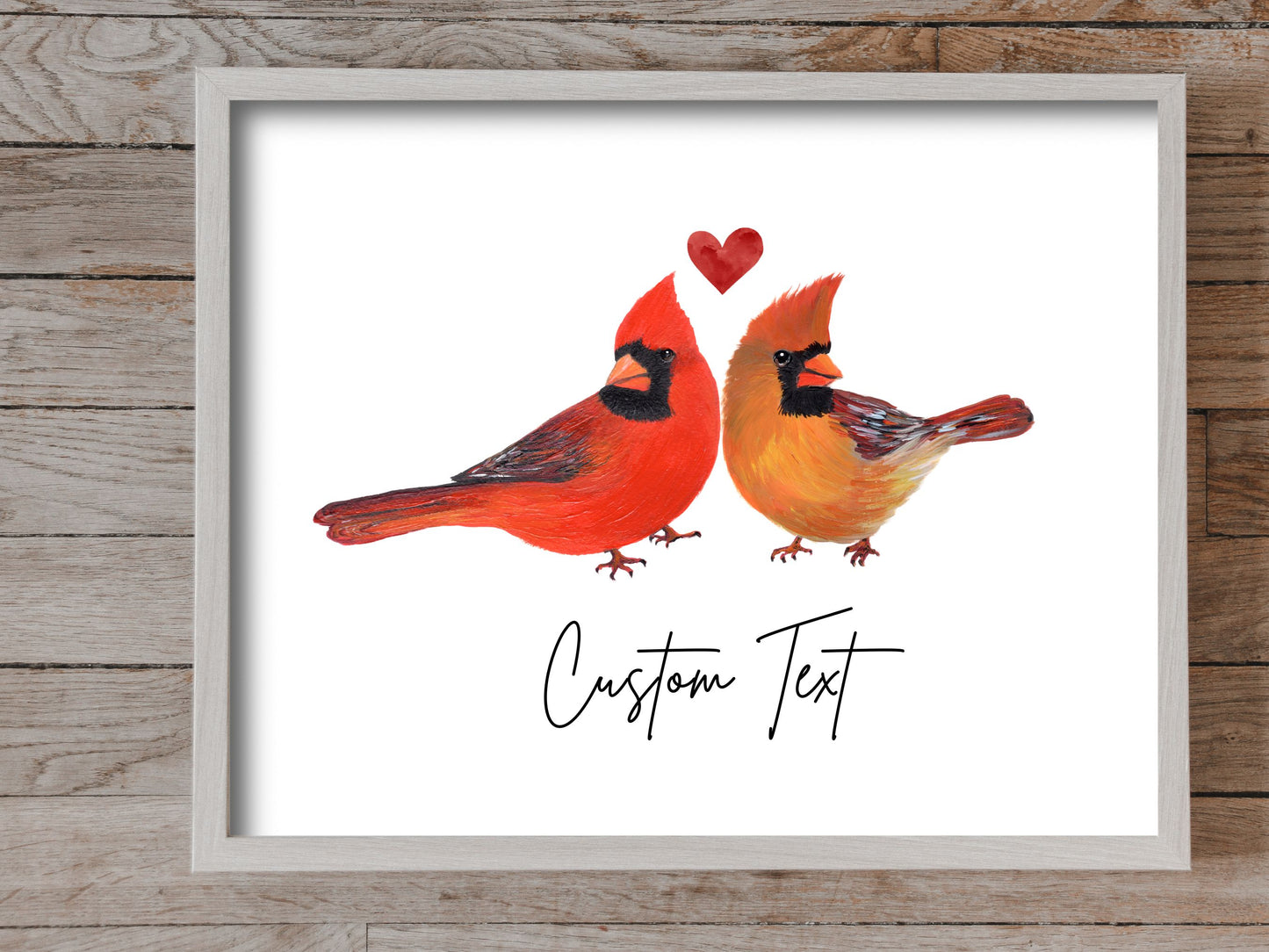 Personalized Cardinal Couple Print