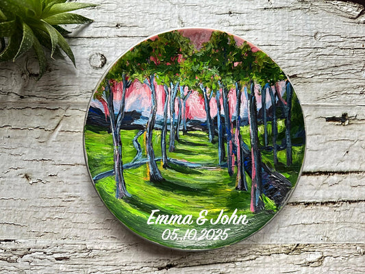 Hand Painted Jewelry Dish, Personalized Ocean Ring Dish