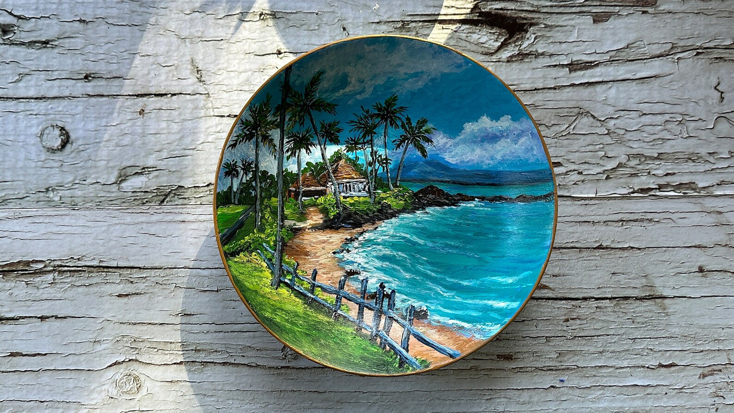 Hand Painted Custom Ring Dish, Engagement Gift for Couple