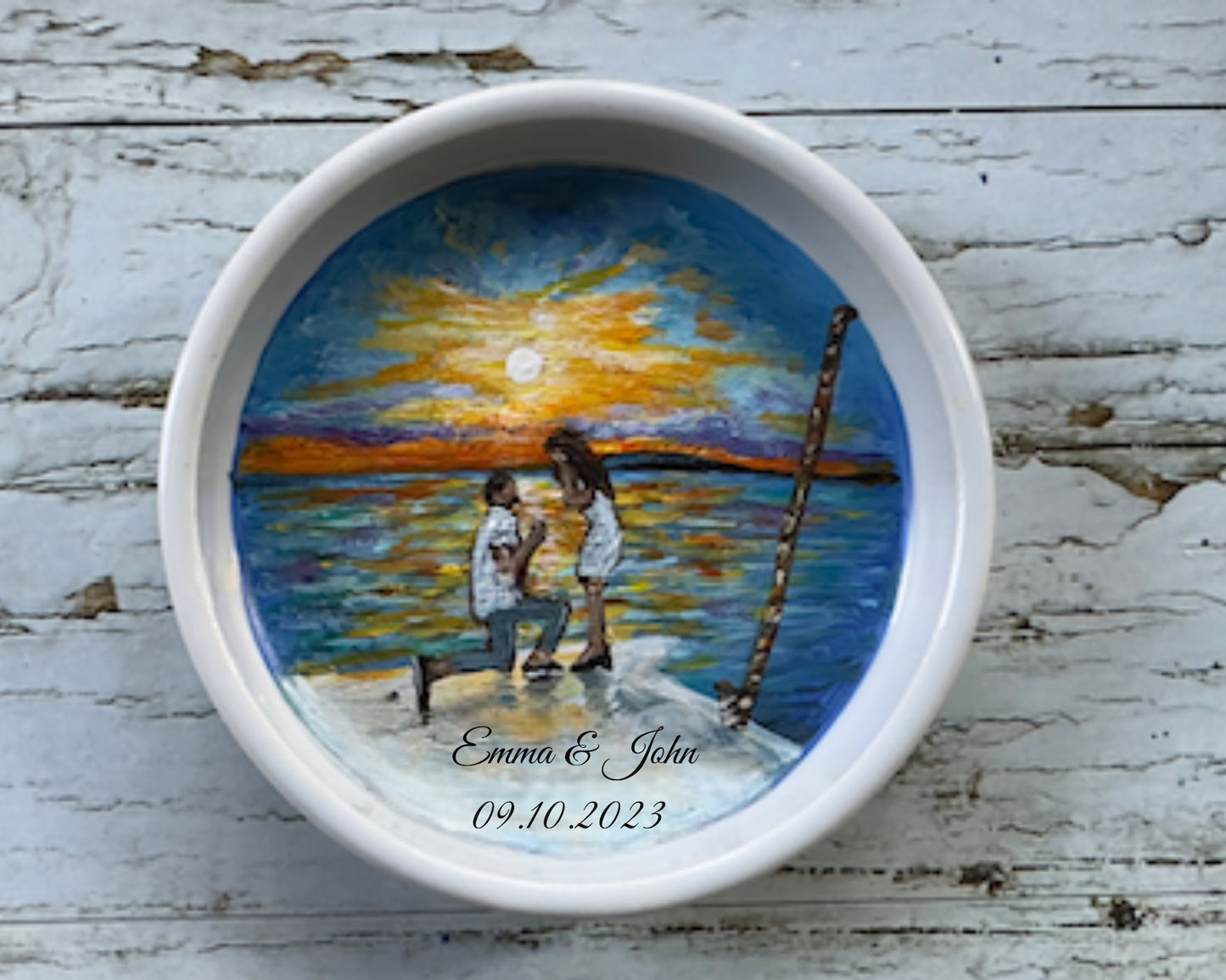 Hand Painted Ring Dish From Your Photo: Custom Portrait