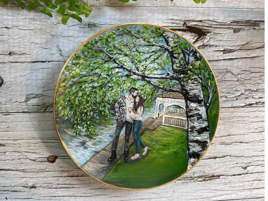 Hand Painted Ring Dish From Your Photo: Proposal Portrait