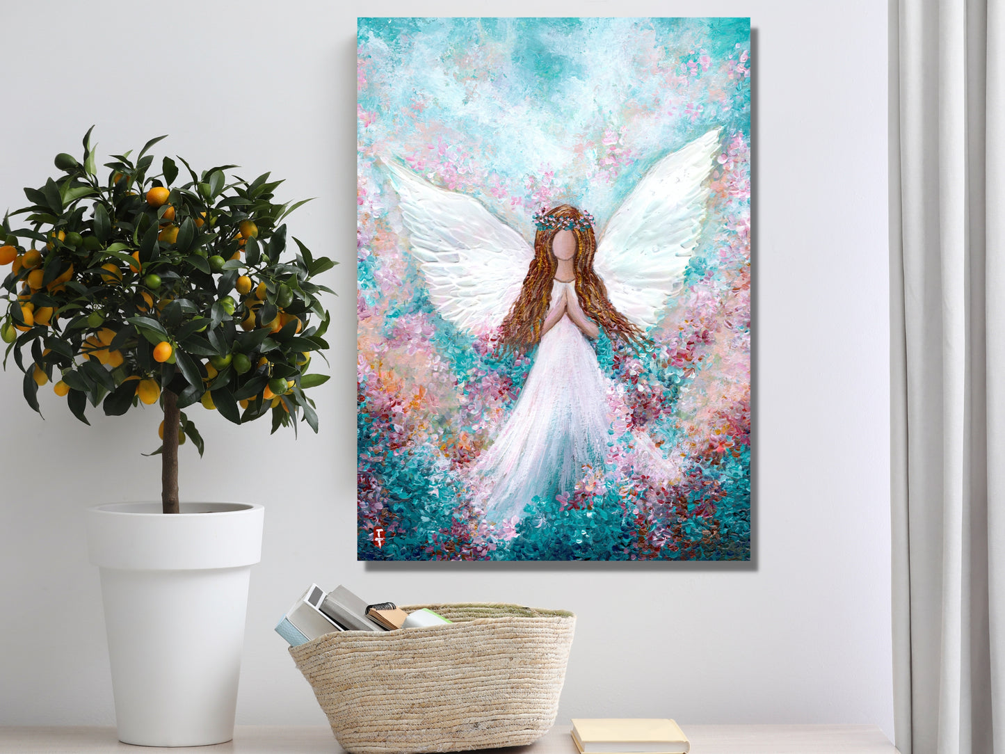 Original Angel Painting on Canvas