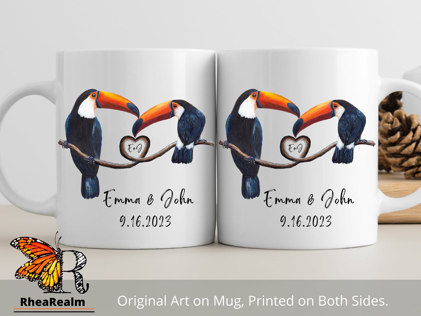 Personalized Toucan Couple Mug