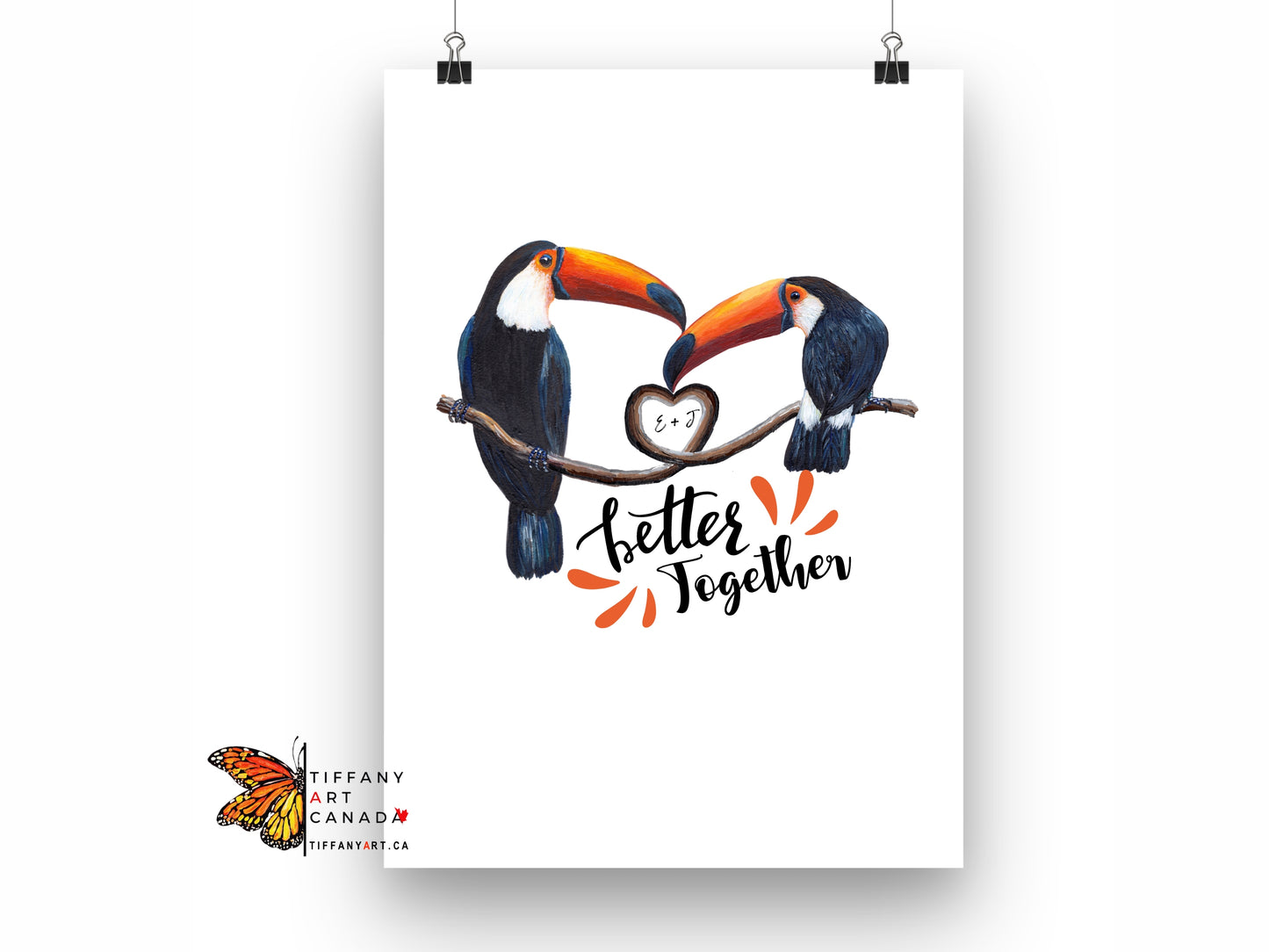 Personalized Toucan Couple Print