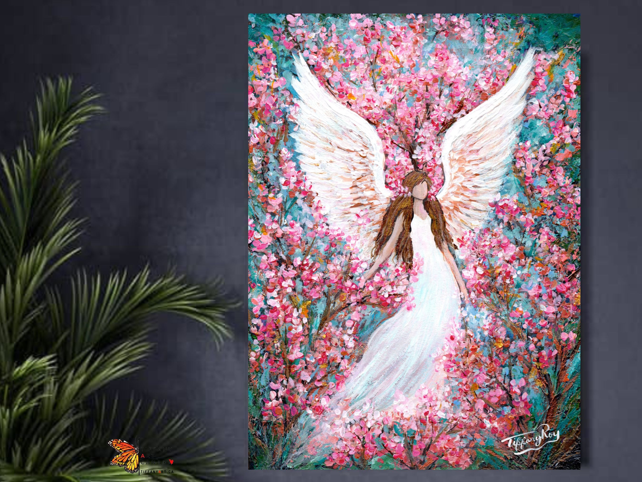 Abstract Angel painting TiffanyArtCanada