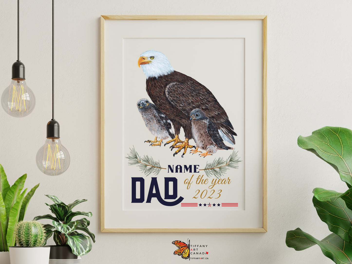 Personalized Eagle "Dad of the Year" Print