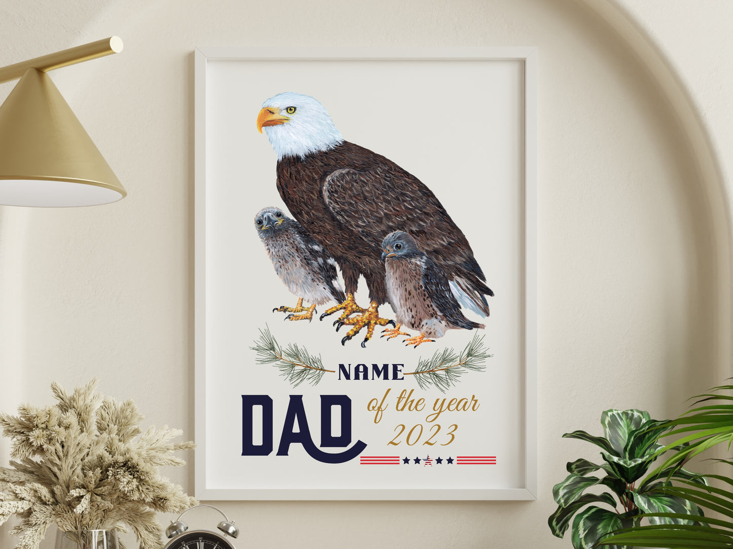 Personalized Eagle "Dad of the Year" Print