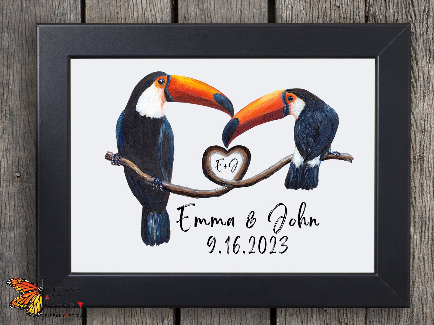 Personalized Toucan Couple Print