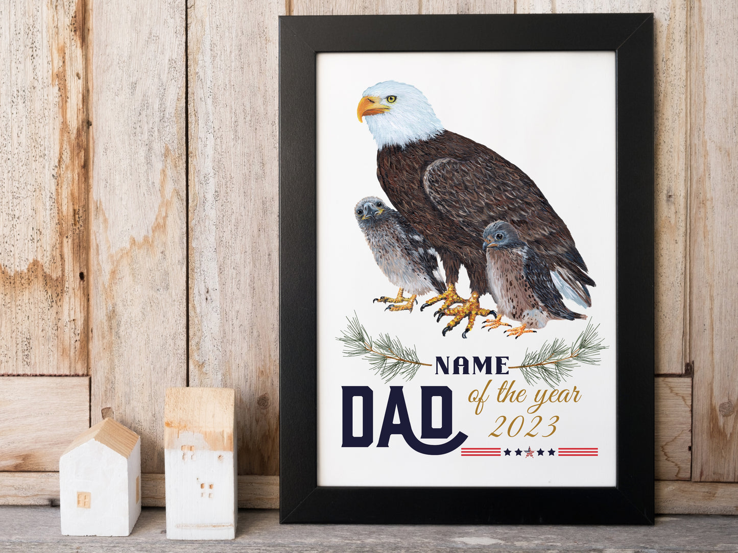 Personalized Eagle "Dad of the Year" Print