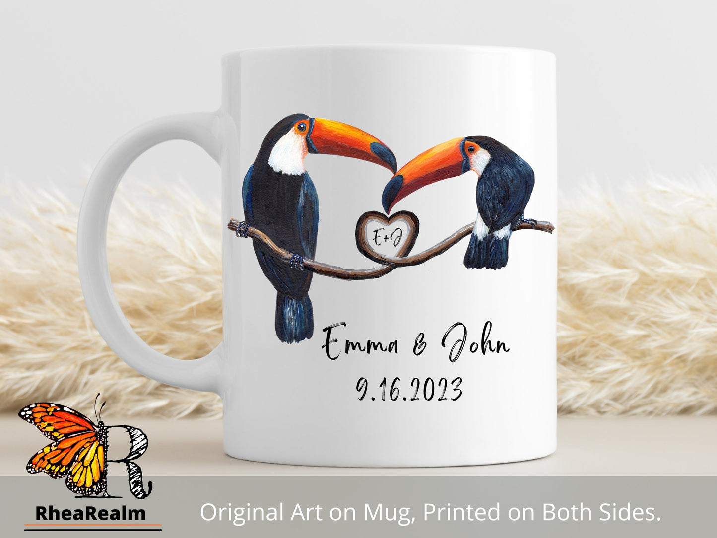 Personalized Toucan Couple Mug