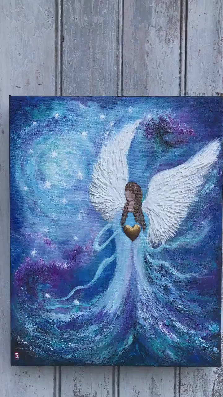 Abstract Angel painting TiffanyArtCanada