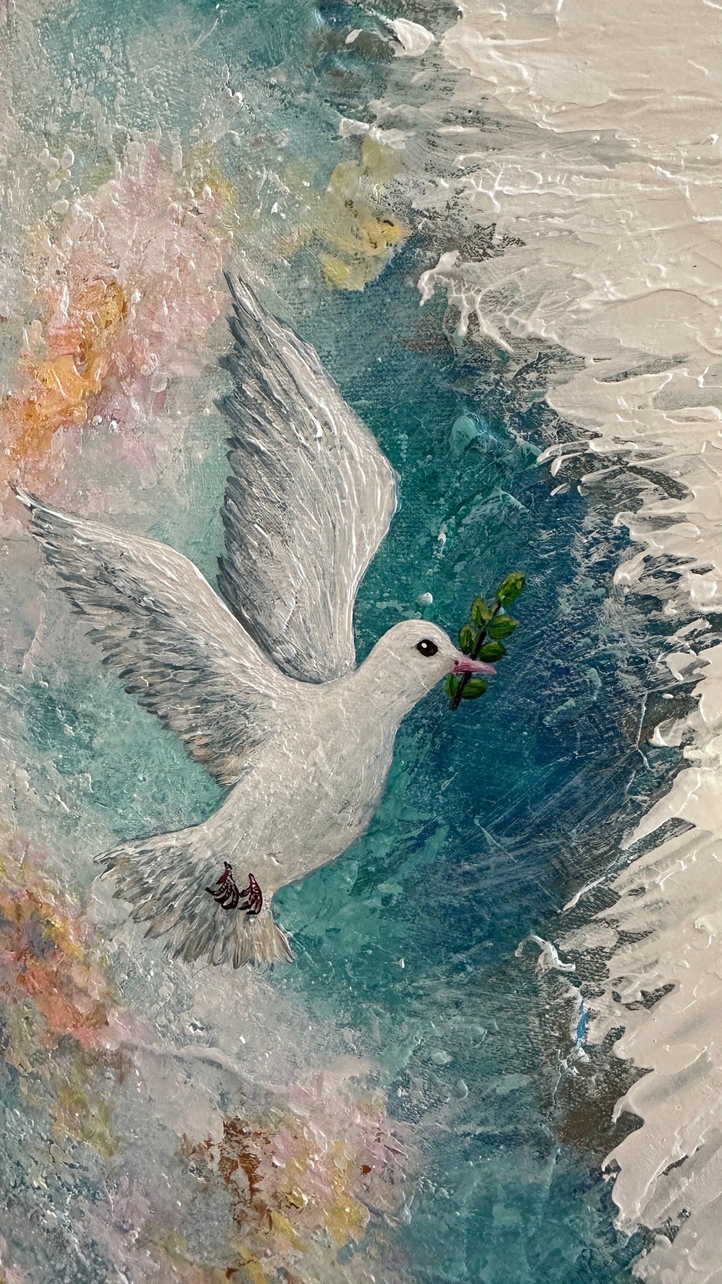 Heavenly Vibes - Angel Painting on Canvas