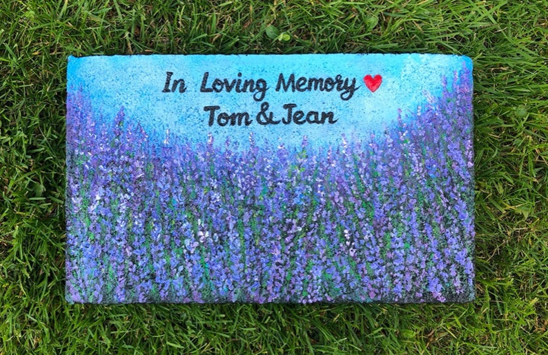 Hand Painted Gerbera Daisy Stone