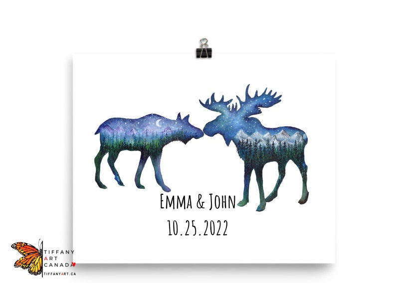 Moose Couple Print