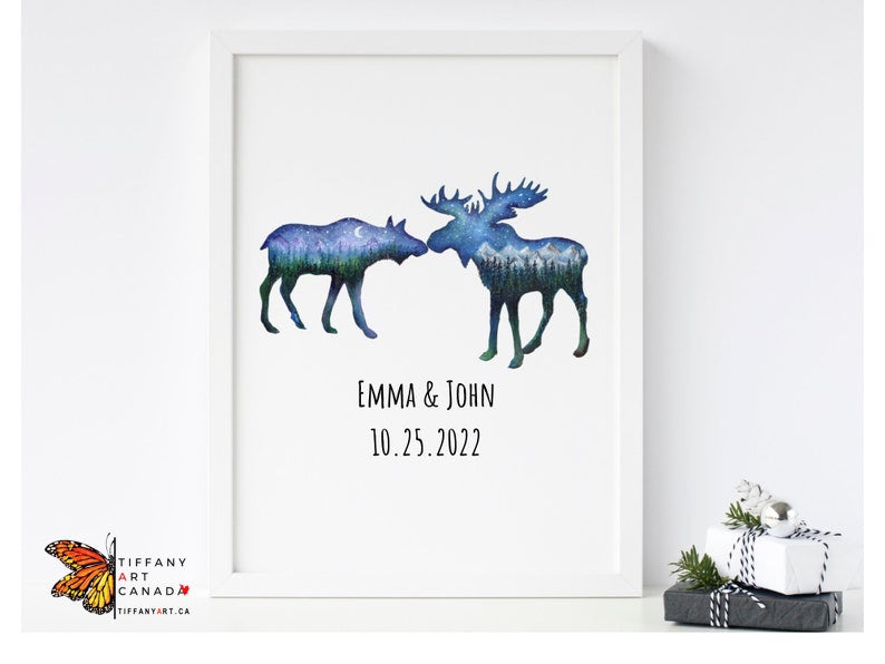 Moose Couple Print