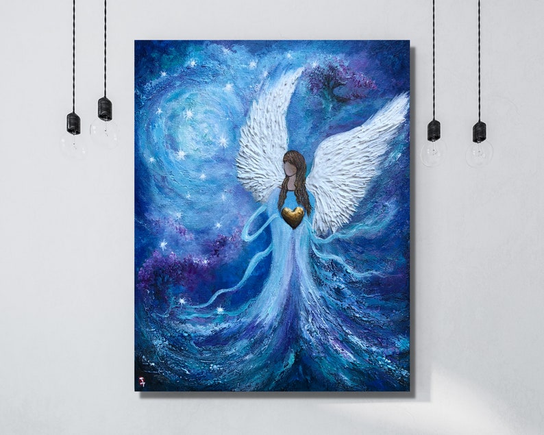 Abstract Eangels Abstract Angel painting – TiffanyArtCanada
