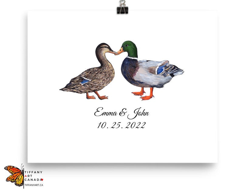 Mallard Duck Gift For Couple Print