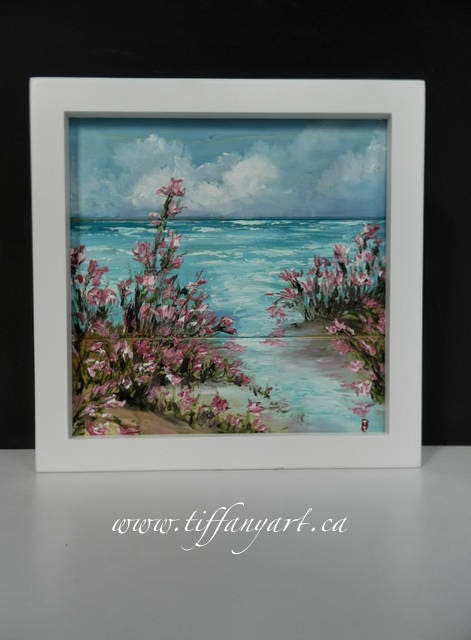 Framed Beach Painting