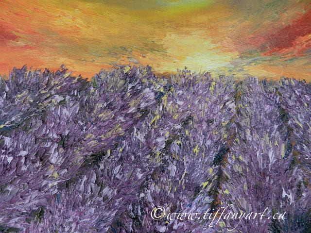 Lavender, Lavender fields, Lavender art,original oil painting,French Lavender,Lavender art,Lavender oil painting,oil textured art,canvas art