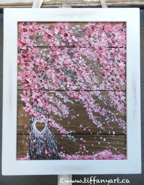 Custom Cherry Blossoms Painting For Couple