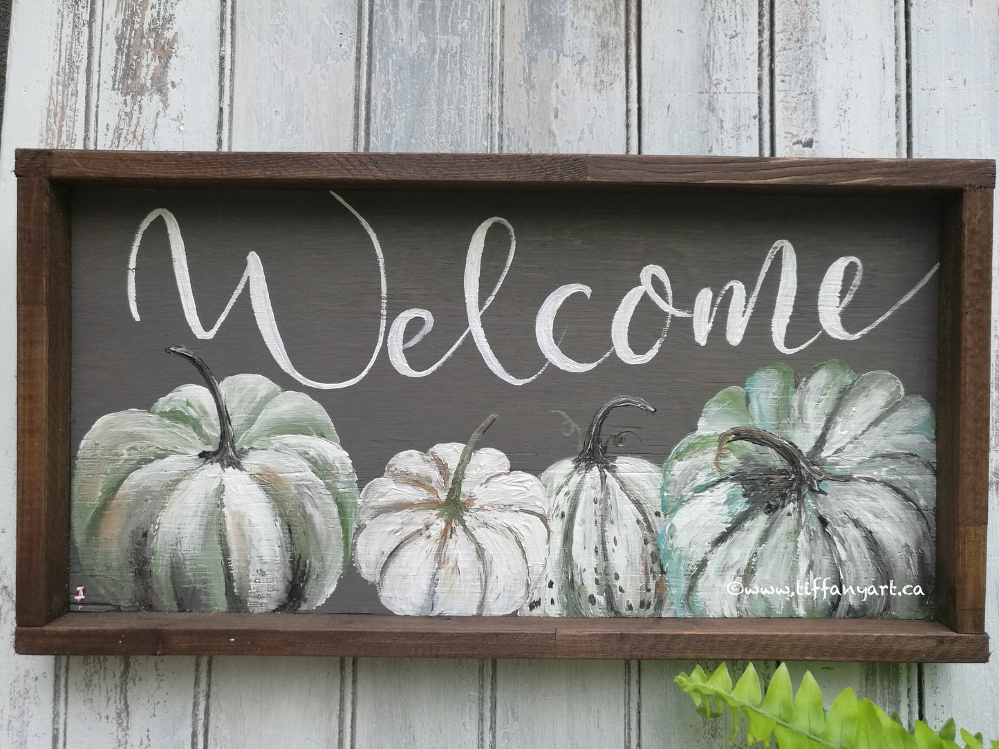 Welcome sign, welcome wood sign, wooden welcome sign, Farmhouse sign, Fall decor, Thanksgiving decor, Autumn decor, pumpkin art,pumpkin sign