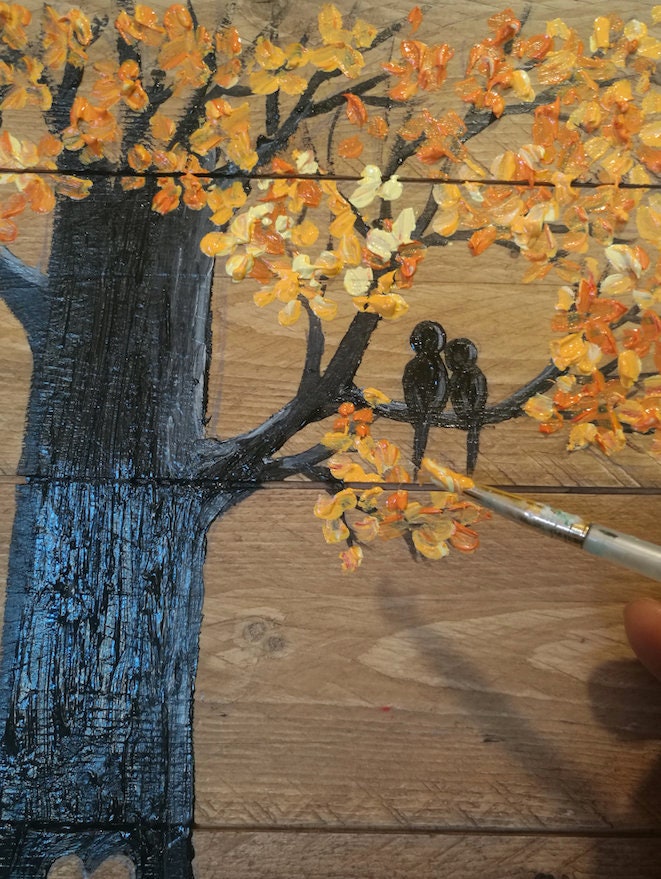 Personalized Love Bird Painting |Wedding Gift For Couple