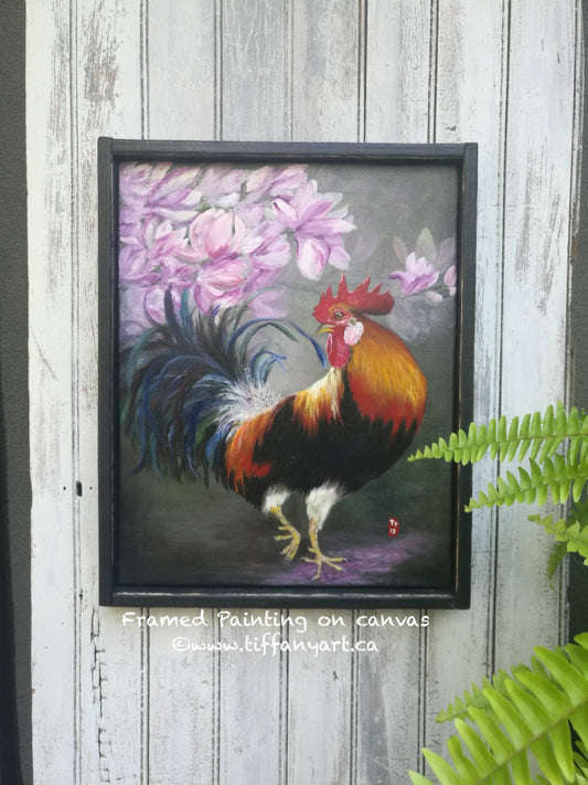 Rooster,rooster painting,rooster kitchen decor,rooster decor,country decor,farmhouse decor,rustic country decor,rooster wall art,rooster art