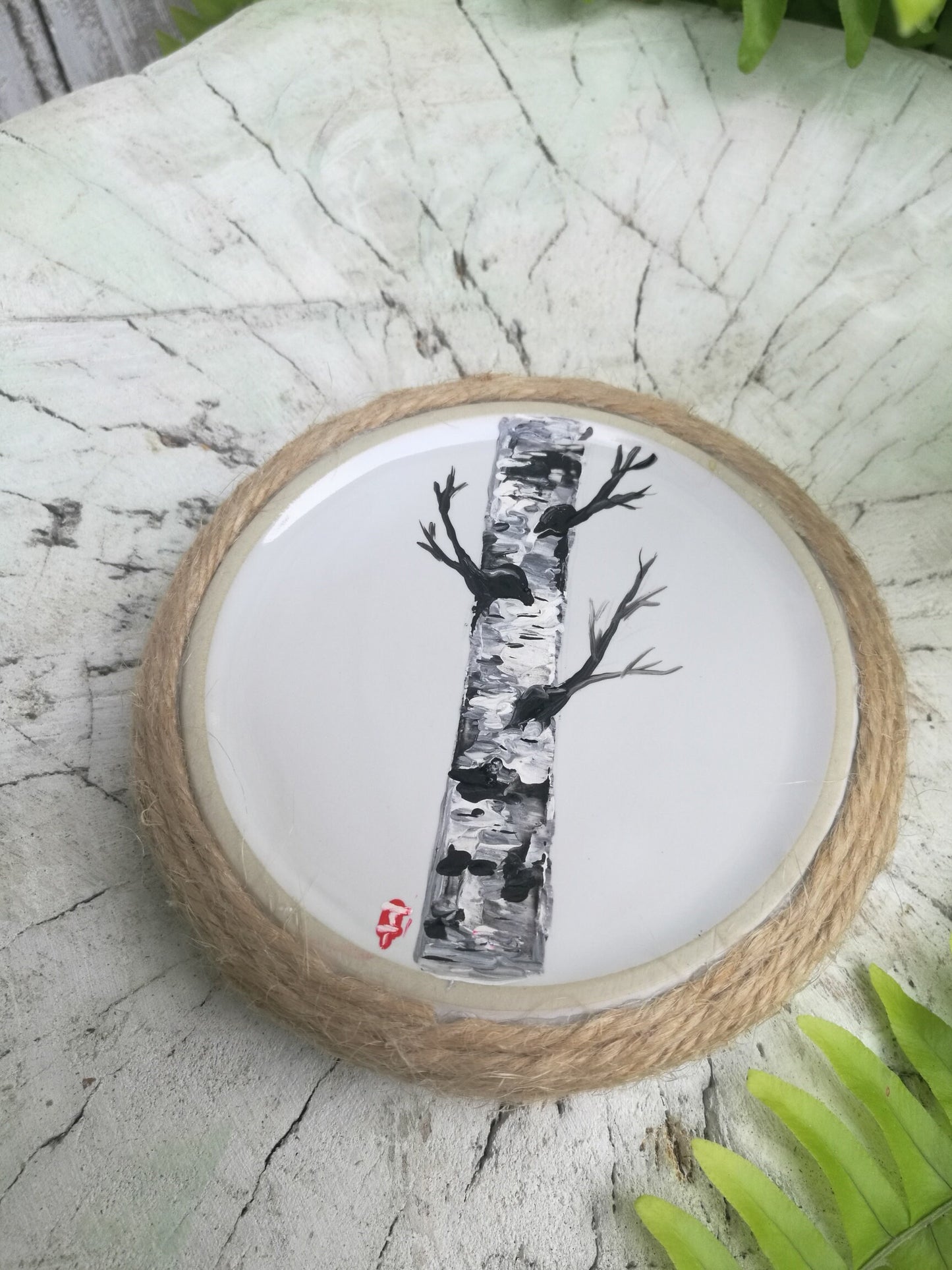 Hand Painted Initials Ring holder