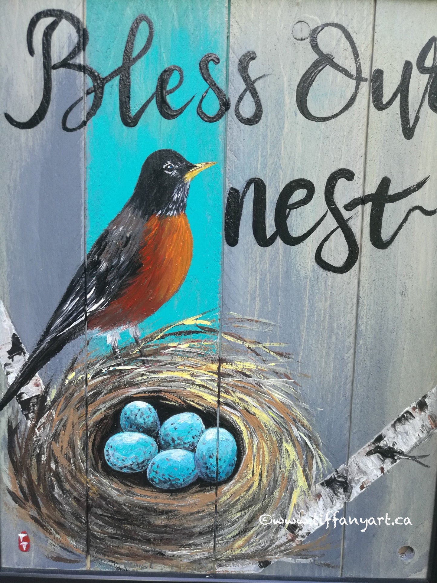 Bless Our Nest, Our nest, Easter decor, Easter decoration, Our nest sign, Birds nest wood sign, Robin eggs wall decor, Robin nest, Our nest