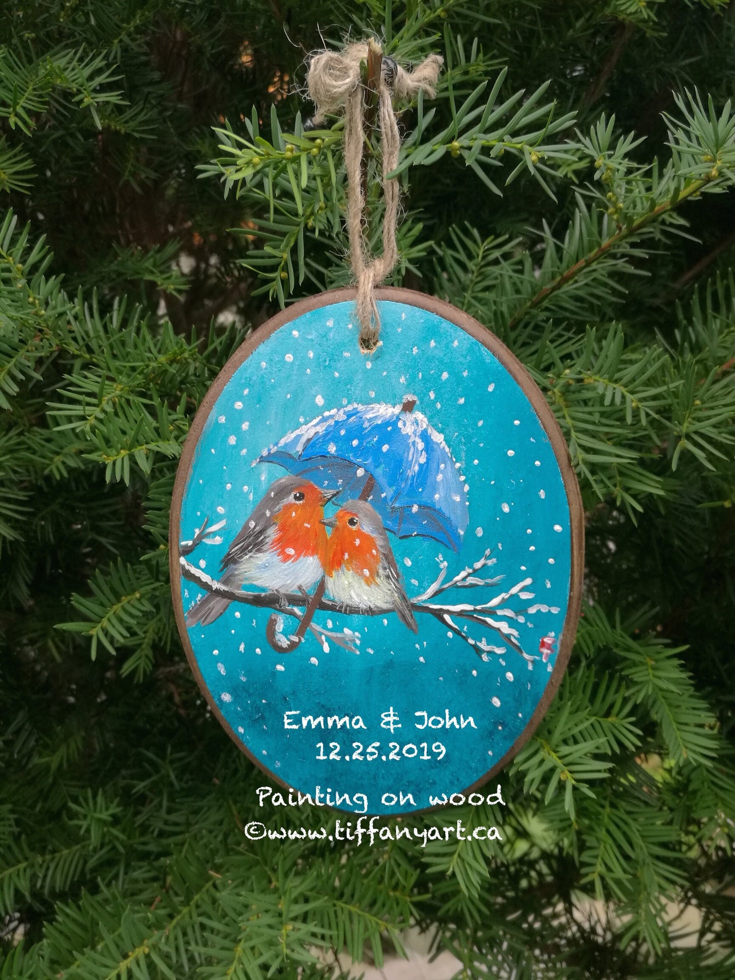 Our First Christmas as Mr. & Mrs. Wood Ornament
